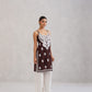Kalindi Choco Brown Embroidered Sleeveless Straight Kurta