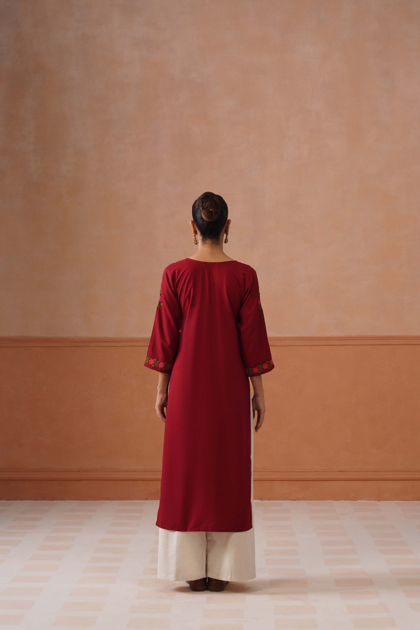 Ridhima Maroon Long kurta