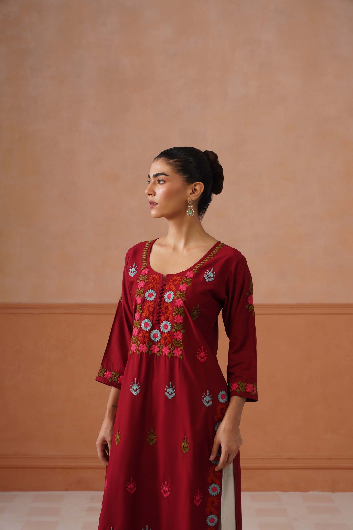 Ridhima Maroon Long kurta