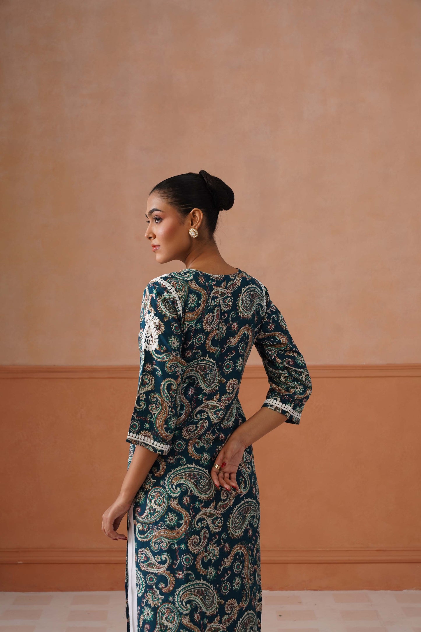 Reet Teal Green Long Kurta
