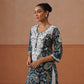 Rit Green Embroidered Straight Kurta