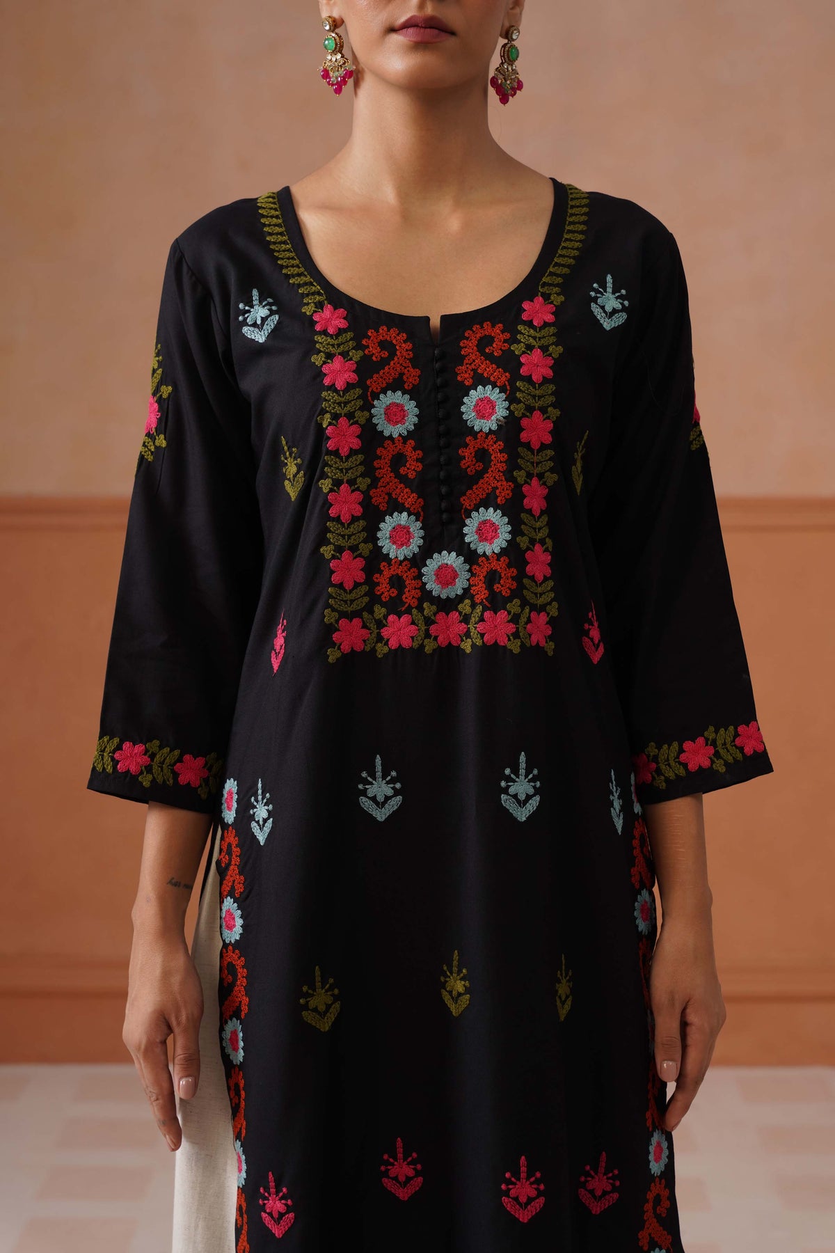 Ridhima Black Long kurta