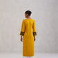 Hania Musturd Embroidered Straight Kurta with Palazzo Set