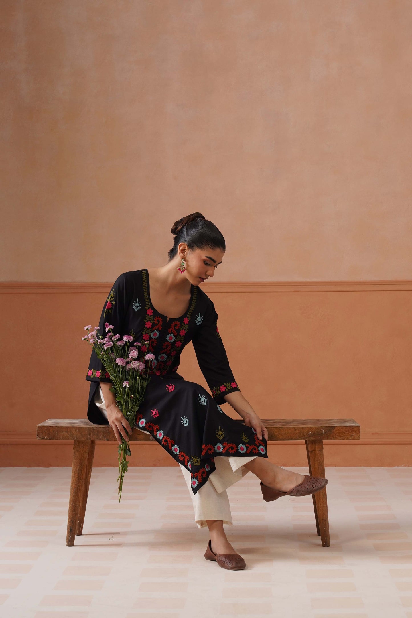 Ridhima Black Long kurta