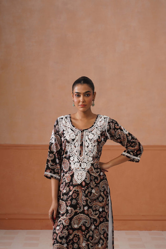 Reet Black Long Kurta