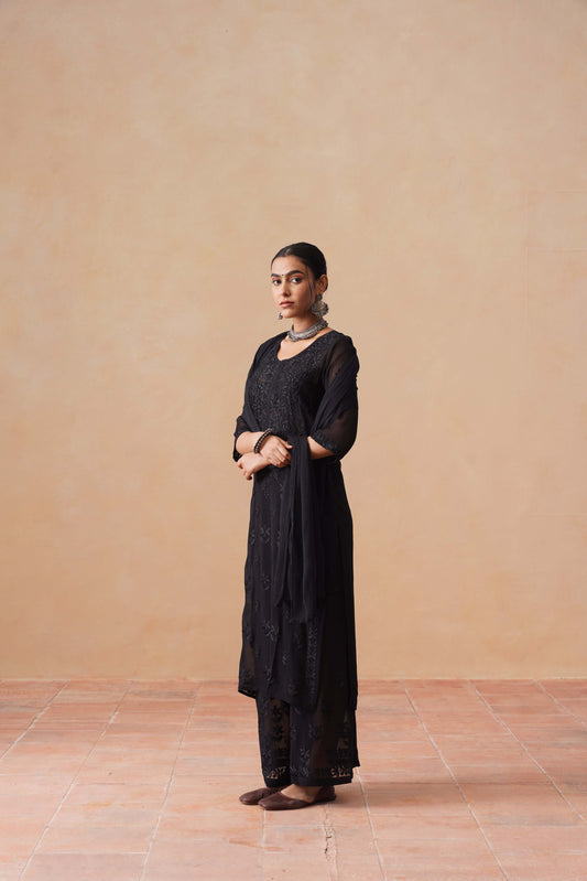 naaz Black Viscose 3 Piece Set