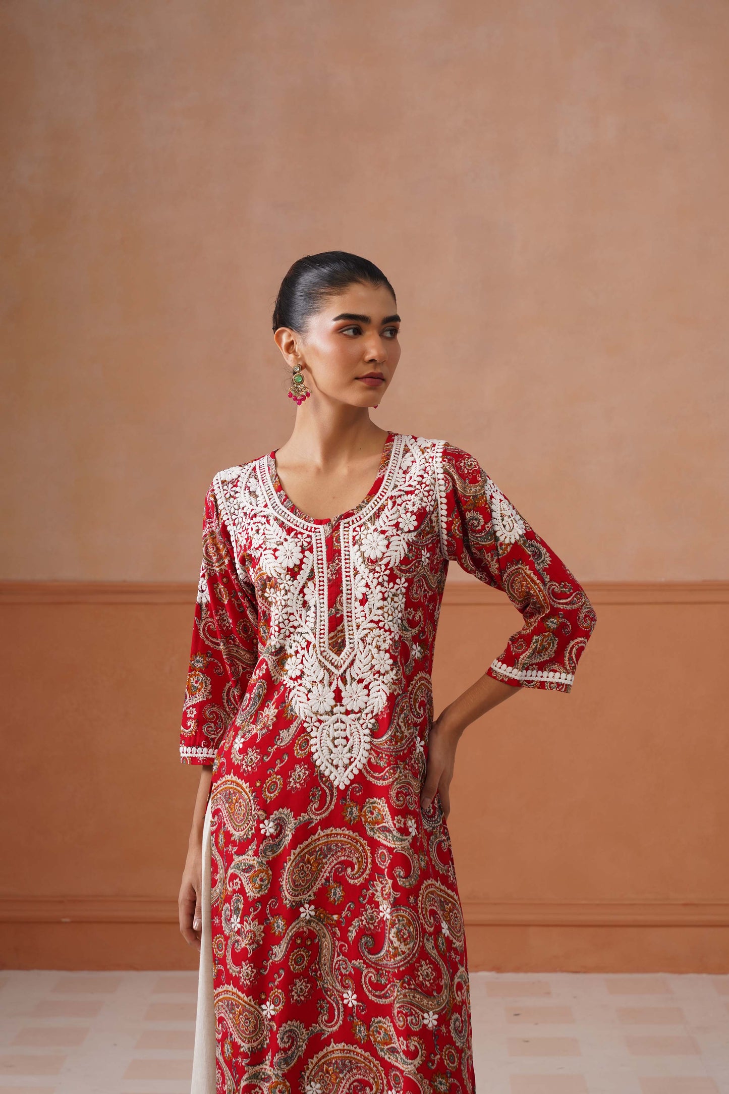 Reet Red Long Kurta