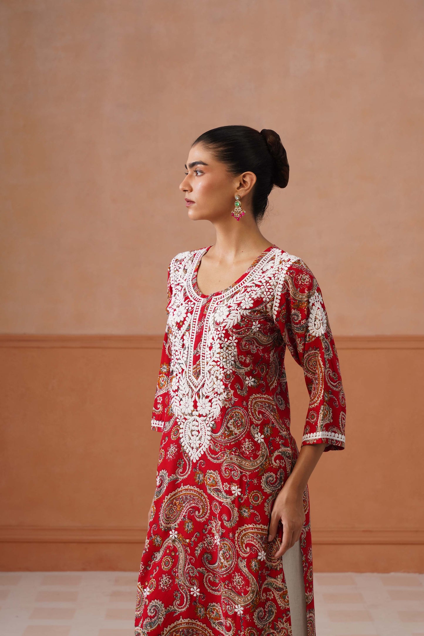 Reet Red Long Kurta