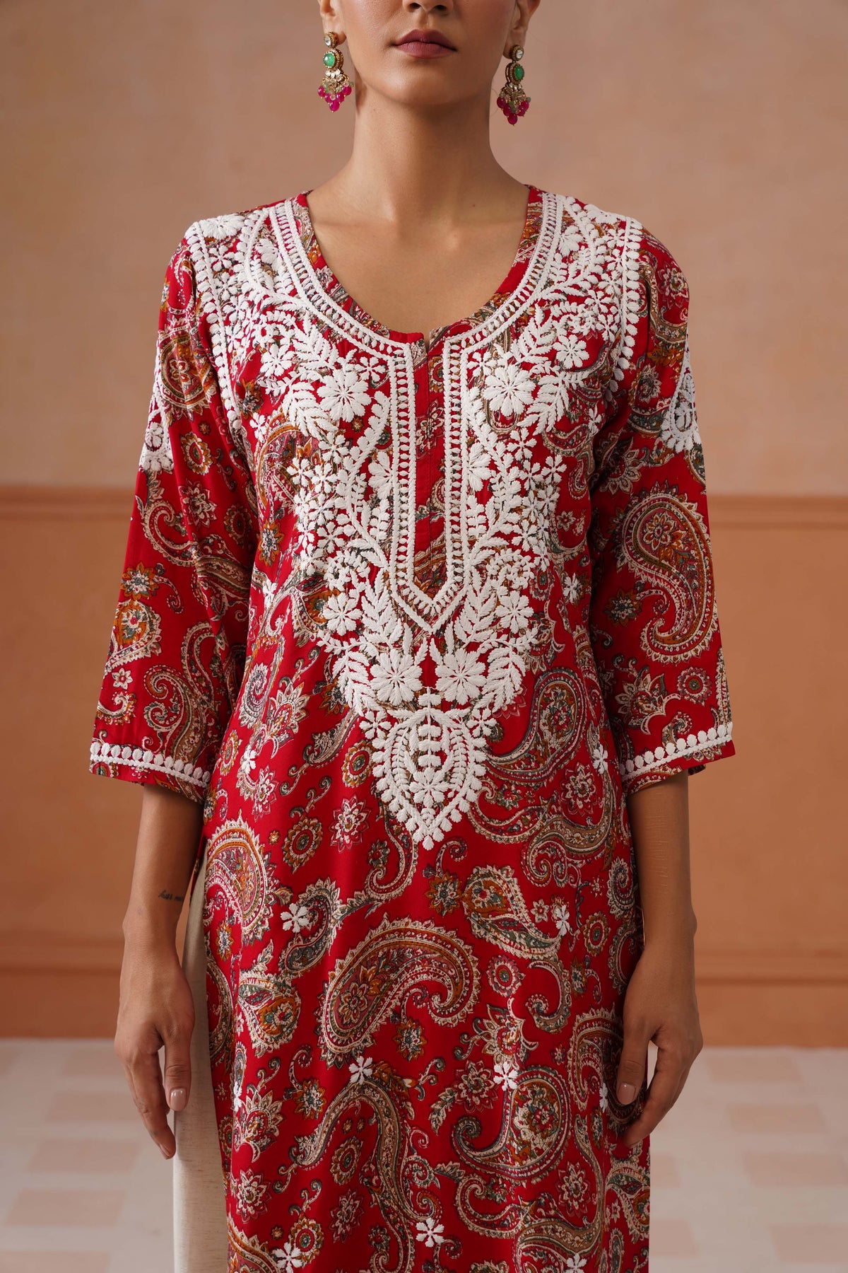Reet Red Long Kurta