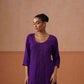 Gulistaan Purple 2 piece Rayon Kurta Plazzo set