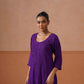 Gulistaan Purple 2 piece Rayon Kurta Plazzo set