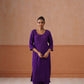 Gulistaan Purple 2 piece Rayon Kurta Plazzo set