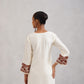 Hania Cream Embroidered Straight Kurta with Palazzo Set