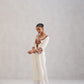 Hania Cream Embroidered Straight Kurta with Palazzo Set