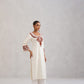 Hania Cream Embroidered Straight Kurta with Palazzo Set