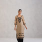 Dua Beige Embroidered Straight Long Kurta