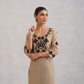 Dua Beige Embroidered Straight Long Kurta