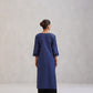 Dua Blue Embroidered Straight Long Kurta