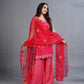 Halter Pink  neck short kurta with pants