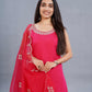 Halter Pink  neck short kurta with pants