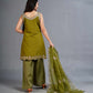 Halter Green neck short kurta with pants