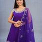 Halter Purple neck short kurta with pants