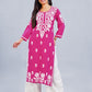 Inaya Pink Floral Embroidered Straight Kurta