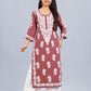 Nayra Maroon Floral Embroidered Kurta Set