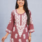 Nayra Maroon Floral Embroidered Kurta Set