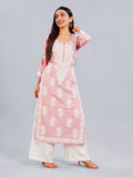 Nayra Blush Pink Floral Embroidered Kurta Set