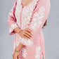 Nayra Blush Pink Floral Embroidered Kurta Set