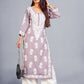 Dusty Dusty Mauve Floral Embroidered Kurta Set