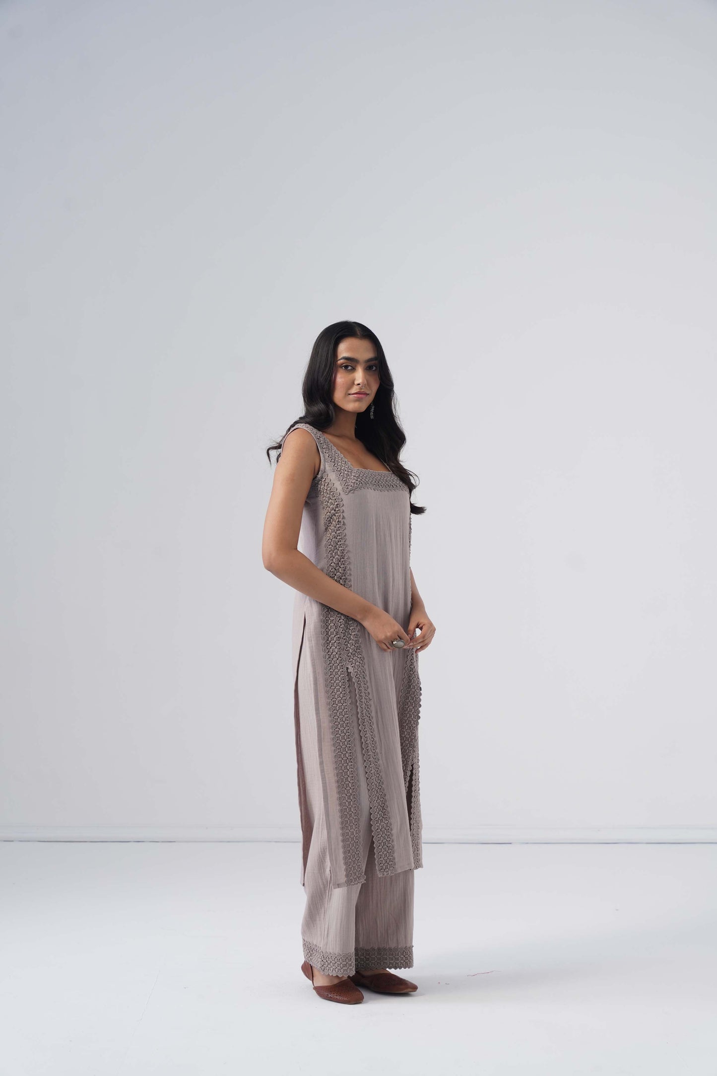 Zeeva Grey 3 Piece Kurta Set