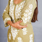 Nayra Olive Green Floral Embroidered Kurta Set
