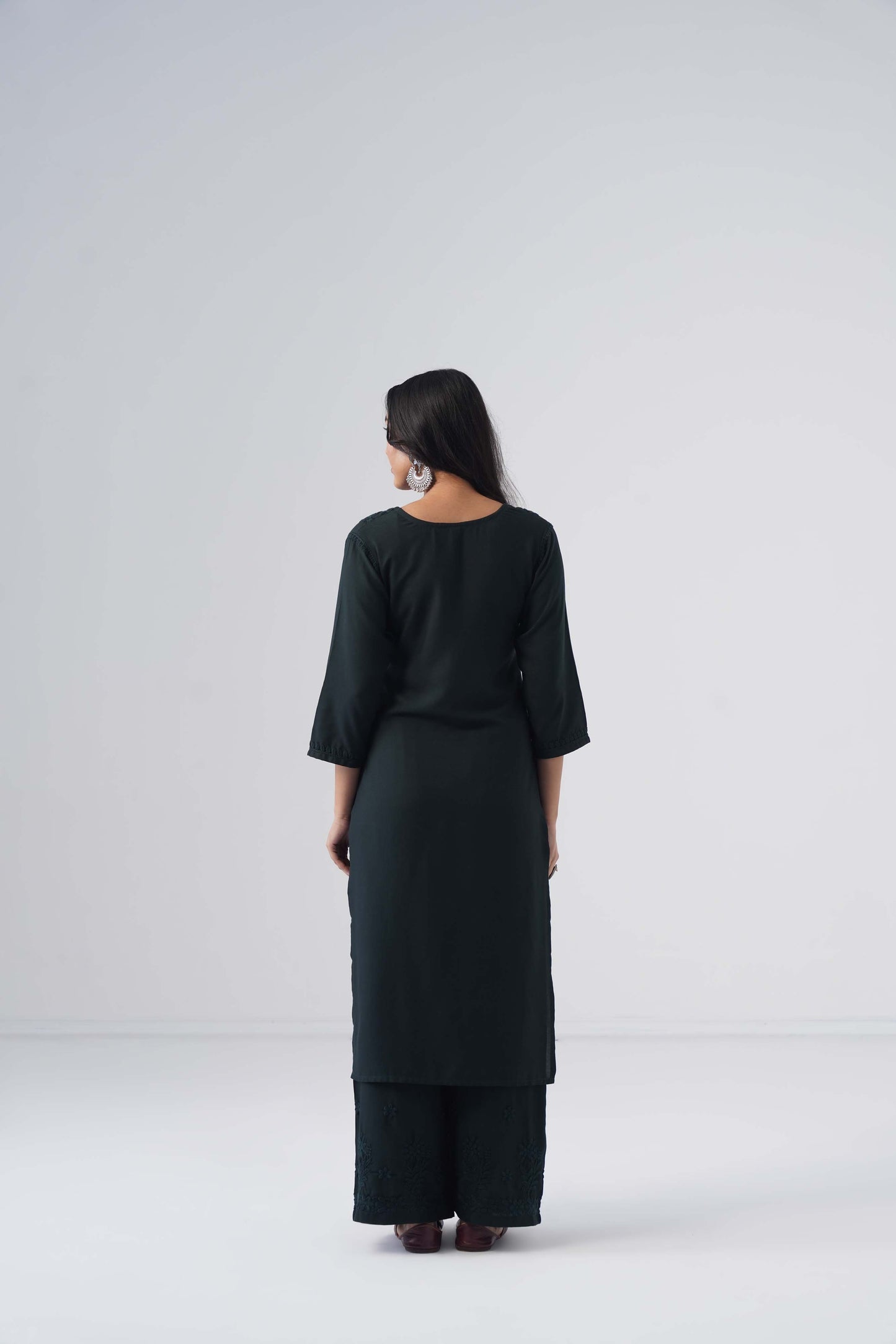 Maahi black Rayon Kurta Pant set