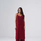 Nayab Maroon Noodle Strap 2 Piece Kurta set