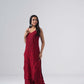 Nayab Maroon Noodle Strap 2 Piece Kurta set