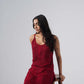 Nayab Maroon Noodle Strap 2 Piece Kurta set