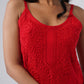 Nayab Red Noodle Strap 2 Piece Kurta set