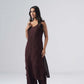 Nayab Brown Noodle Strap 2 Piece Kurta set