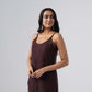 Nayab Brown Noodle Strap 2 Piece Kurta set