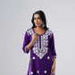 Heer Purple Rayon Kurta Palazzo set