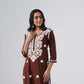 Heer brown Rayon Kurta Palazzo set