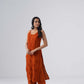 Nayab Rust Noodle Strap 2 Piece Kurta set