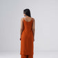 Nayab Rust Noodle Strap 2 Piece Kurta set