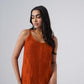 Nayab Rust Noodle Strap 2 Piece Kurta set