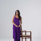 Nayab Purple Noodle Strap 2 Piece Kurta set