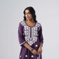 Heer dusty purple Rayon Kurta Palazzo set