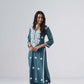 Heer teal green Rayon Kurta Palazzo set