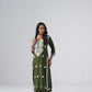 Heer Oliver green Rayon Kurta Palazzo set